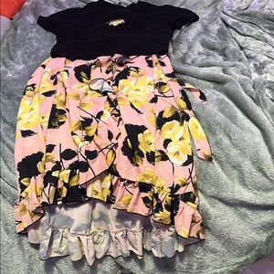 Chic Pink and Yellow Sundress for Wedding Guests